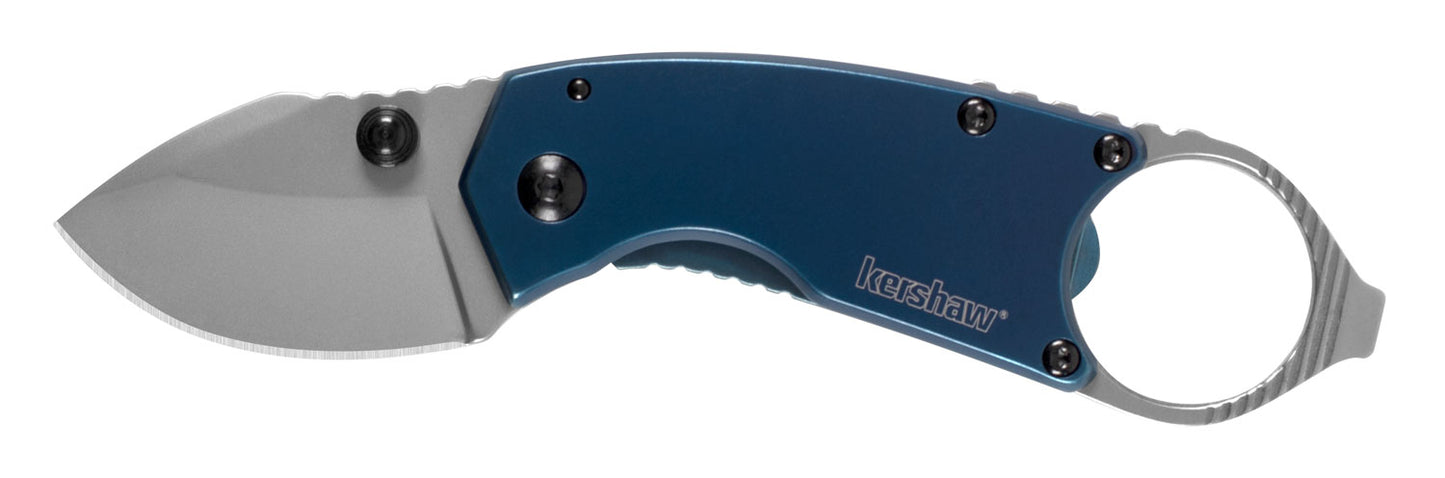 Kershaw 8710 Antic 1.70" Folding e Blue PVD Stainless Steel Handle Includes Pocket Clip