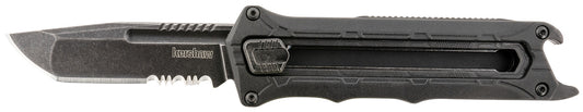 Kershaw 1195 Interstellar 2.70" OTF Tanto Part Serrated Black Oxide Blackwash 8Cr13MoV SS Blade