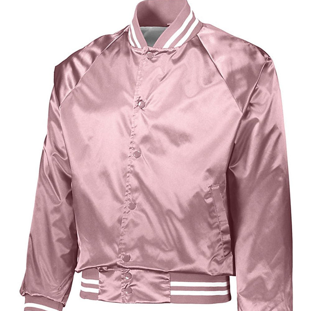 Augusta Sportswear - Satin Baseball Jacket Striped Trim
