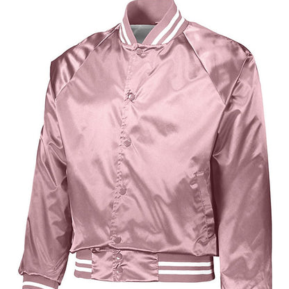 Augusta Sportswear - Satin Baseball Jacket Striped Trim