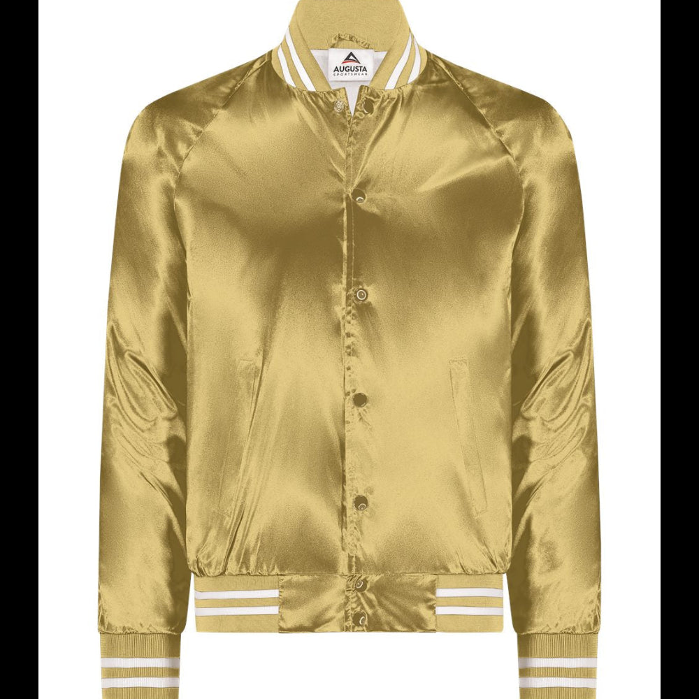 Augusta Sportswear - Satin Baseball Jacket Striped Trim