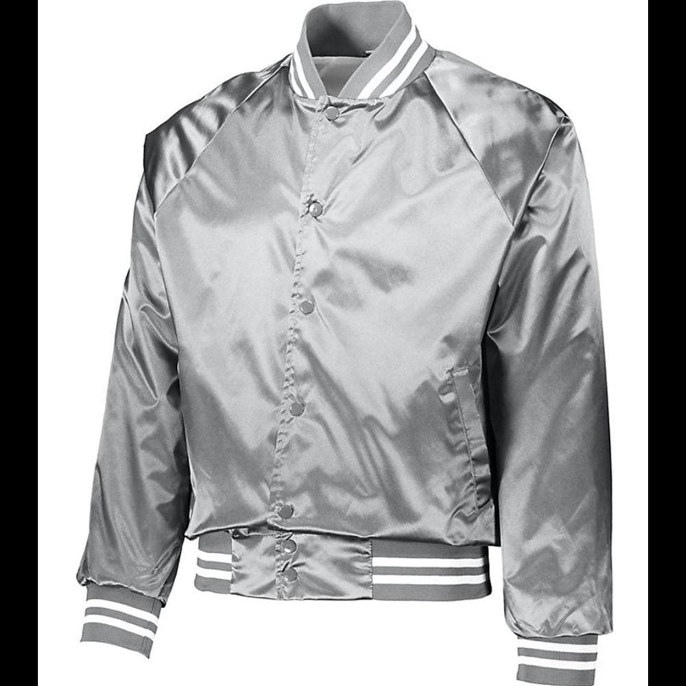 Augusta Sportswear - Satin Baseball Jacket Striped Trim