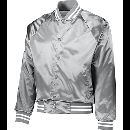 Augusta Sportswear - Satin Baseball Jacket Striped Trim