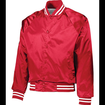 Augusta Sportswear - Satin Baseball Jacket Striped Trim