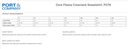 Port & Company® Core Fleece Crewneck Sweatshirt
